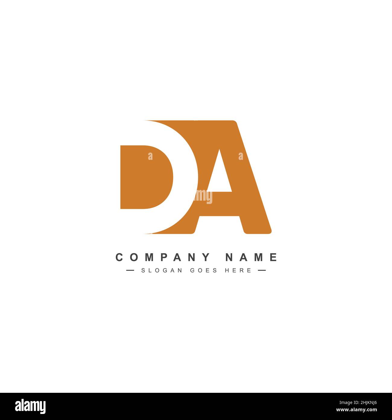 Initial Letter DA Logo - Minimal Business Logo for Alphabet D and A ...