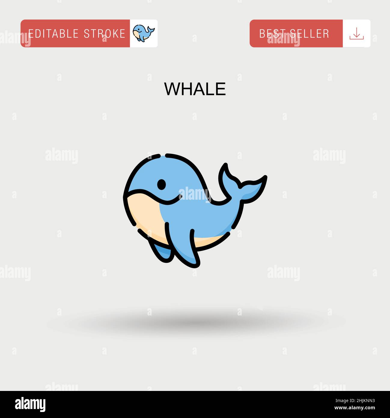 Whale Simple vector icon Stock Vector Image & Art - Alamy
