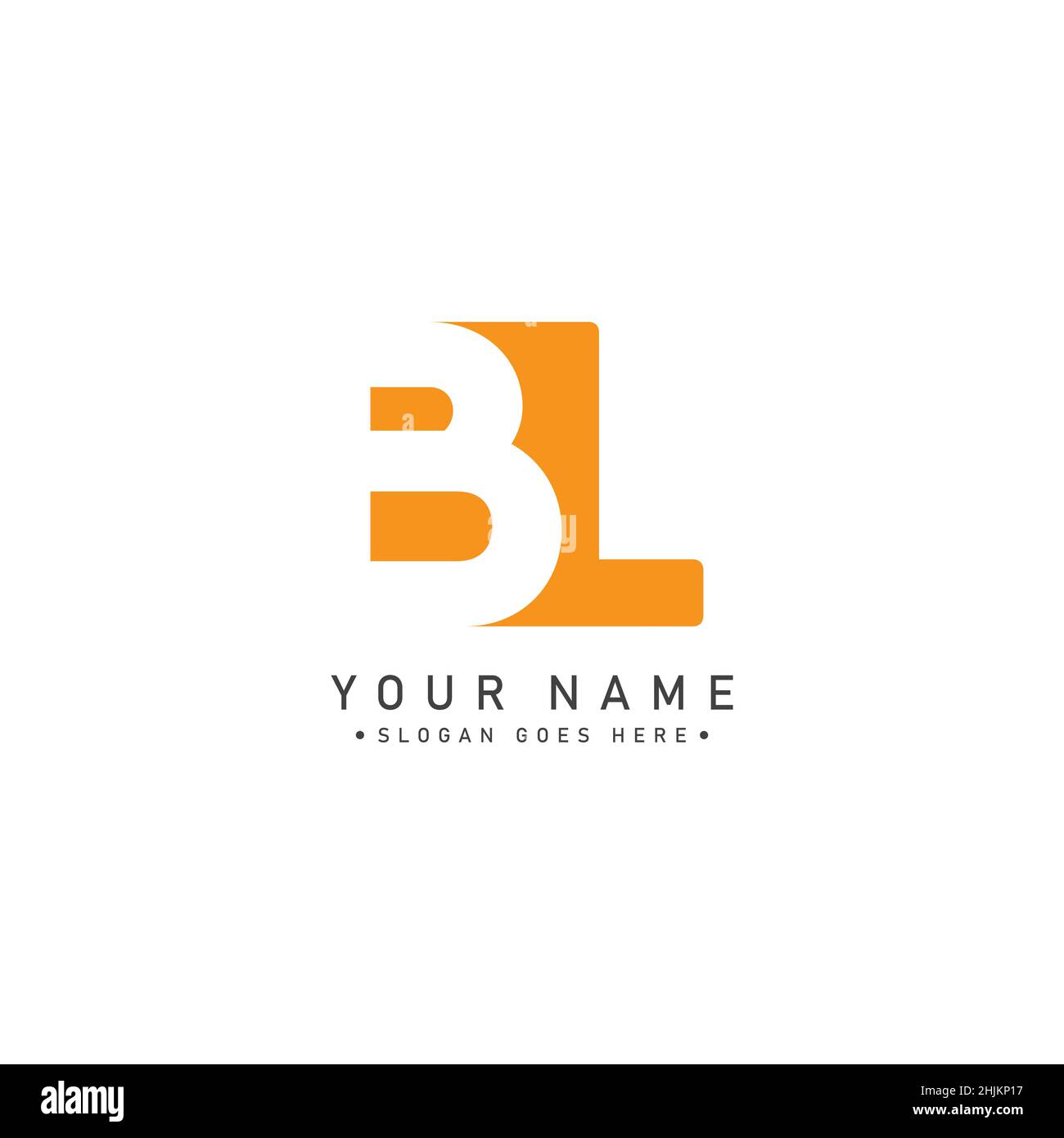 Simple Business Logo for Initial Letter BL - Alphabet Logo - Monogram Vector Logo Template for Business Name Initials Stock Vector