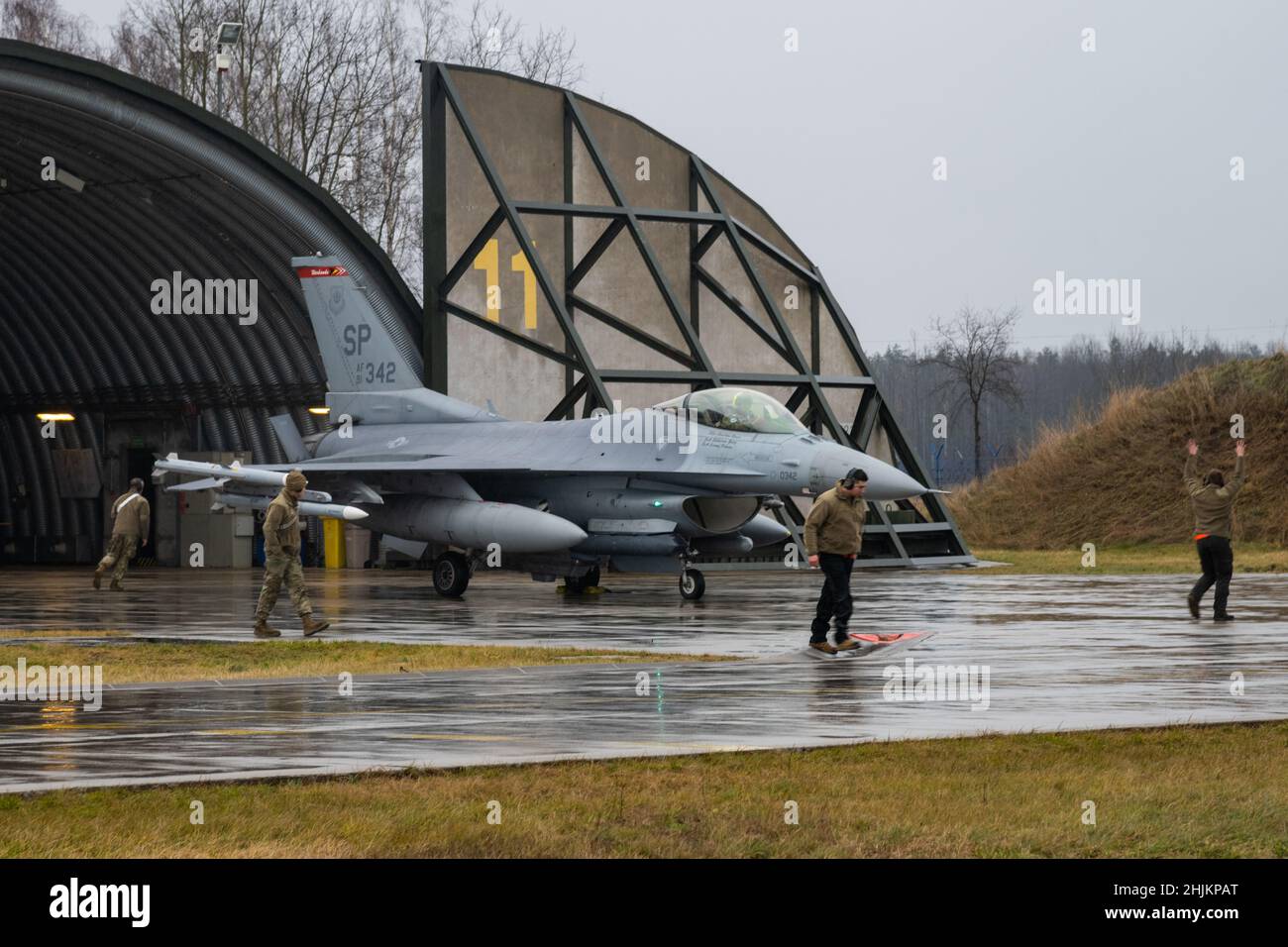 U.S. Air Force maintainers from the 52nd Aircraft Maintenance Squadron ...