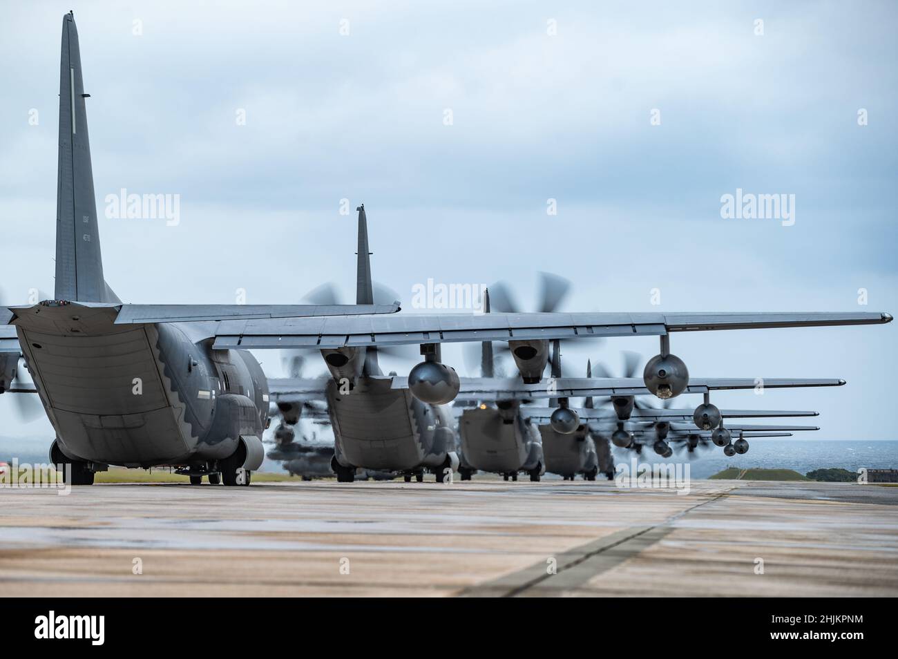 Six MC-130J Commando II aircraft assigned to the 1st Special Operations ...