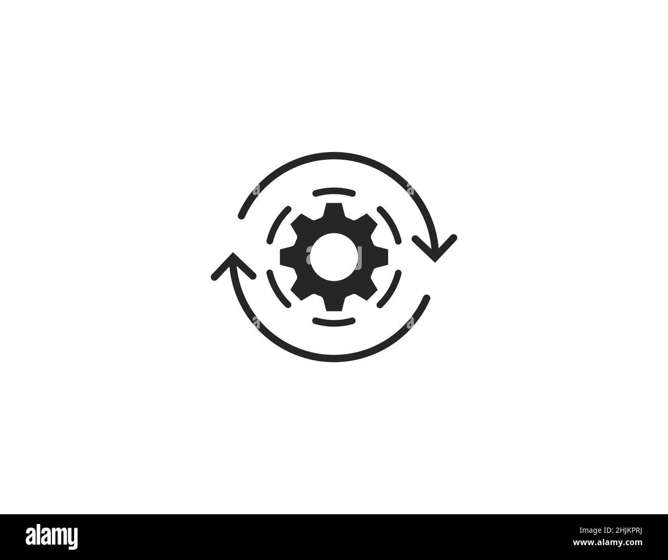 Workflow, automation processing icon. Vector illustration. Flat design ...