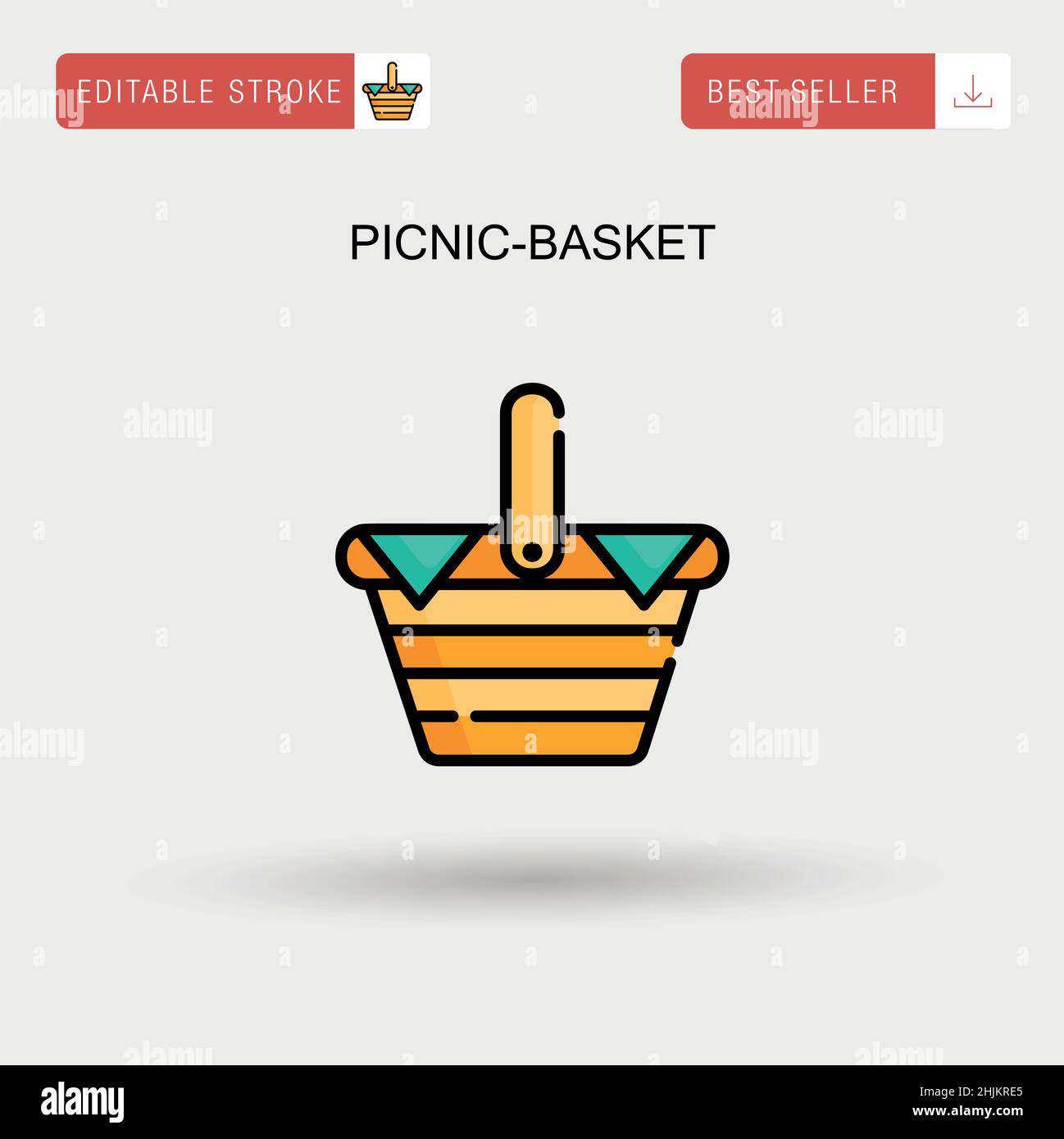 Picnicbasket Simple vector icon Stock Vector Image & Art Alamy