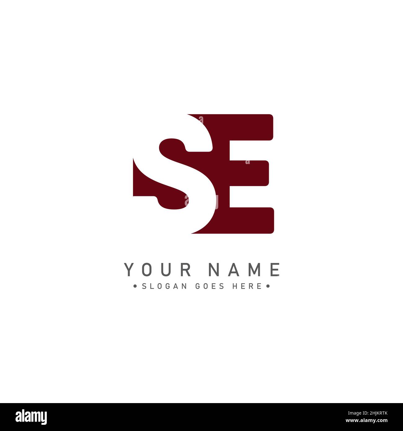 Simple Business Logo for Initial Letter SE - Alphabet Logo - Monogram Vector Logo Template for Business Name Initials Stock Vector