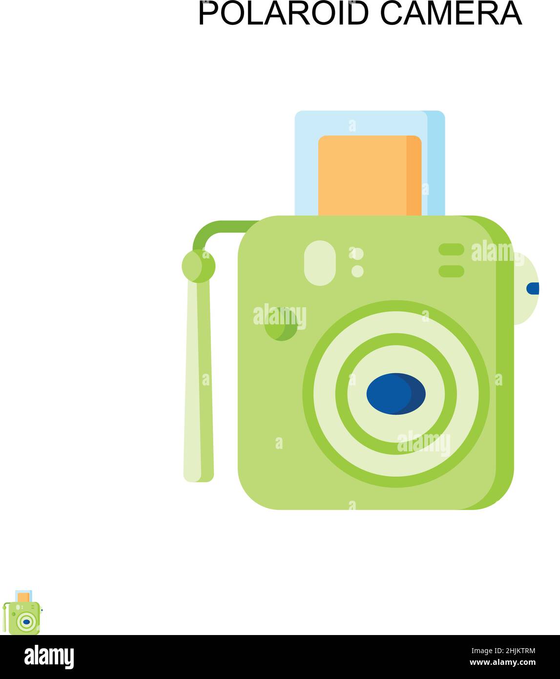 Polaroid camera Simple vector icon. Illustration symbol design template for web mobile UI element. Stock Vector
