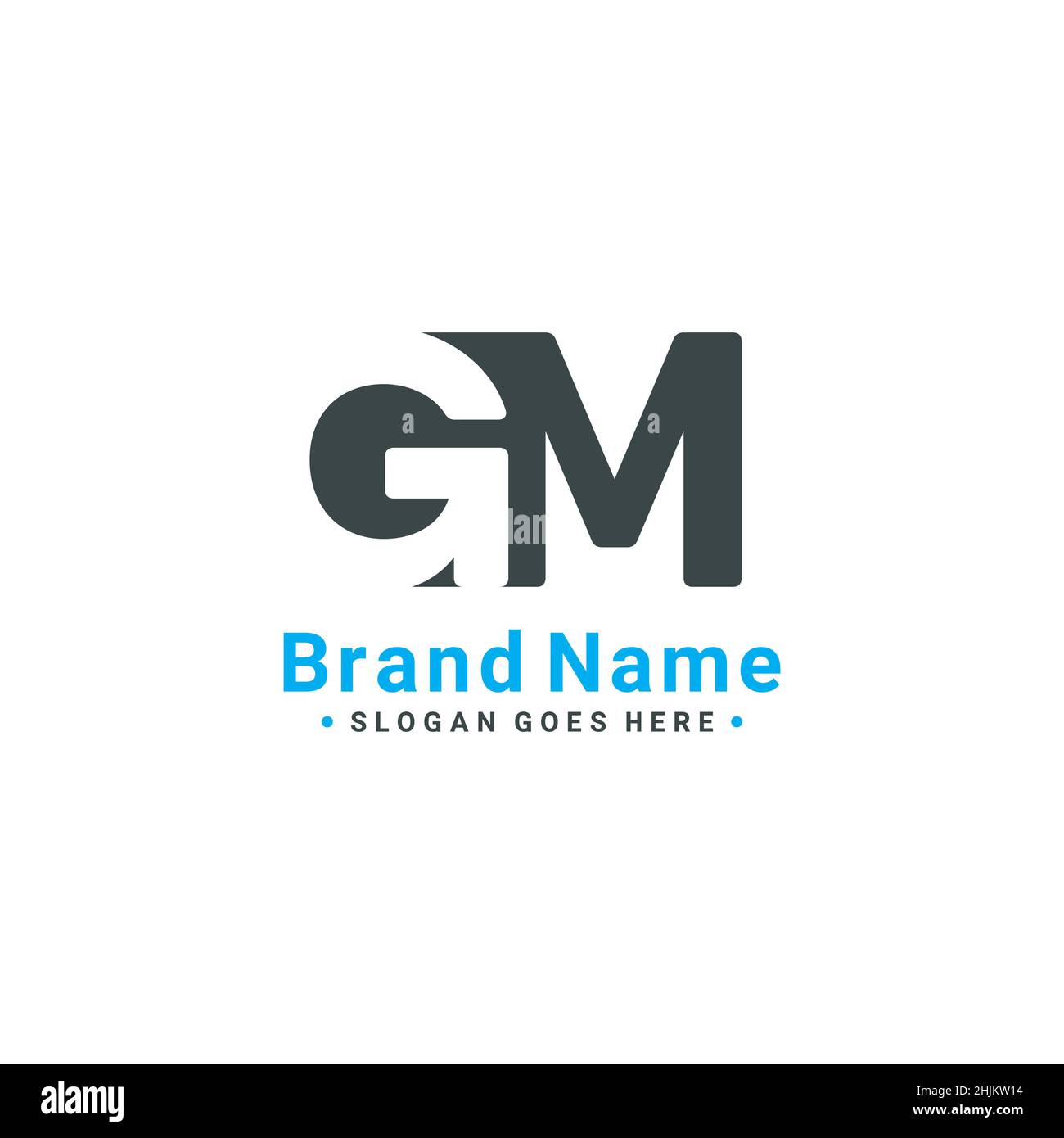 vector monogram gm logo design