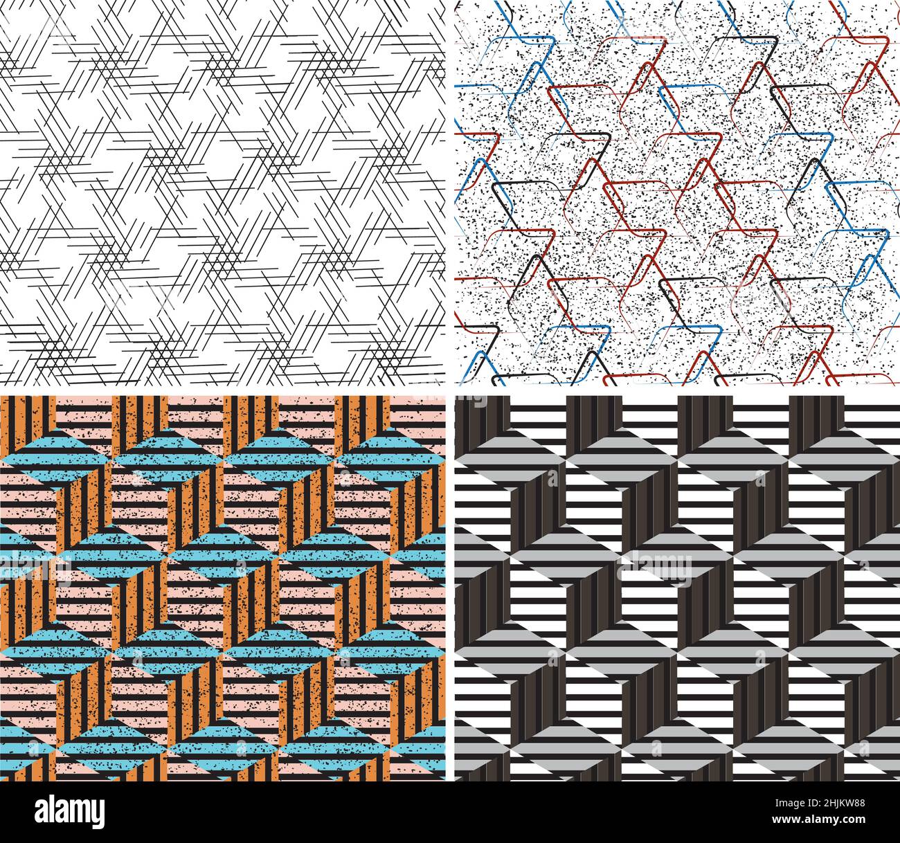 4 different vector patterns in the same package(eps). One pattern is ...