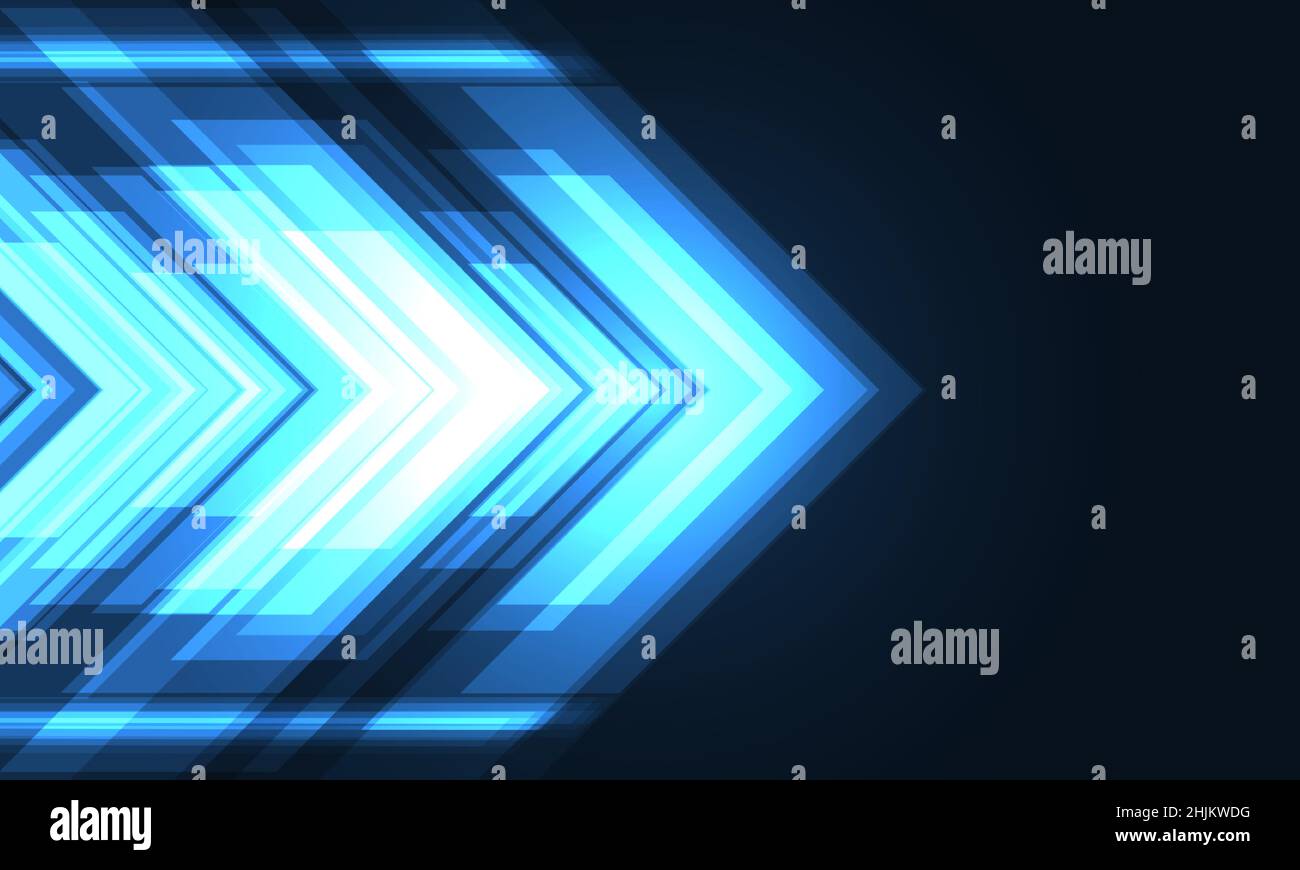 Abstract blue arrows high-speed movement futuristic technology ...