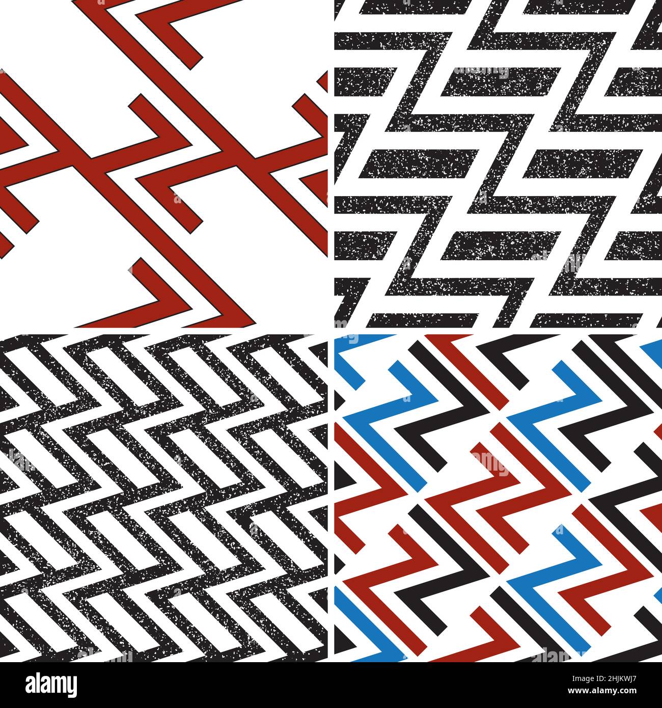 4 different vector patterns in the same package(eps). One pattern is paid and 3 are free (white dividing lines) Stock Vector