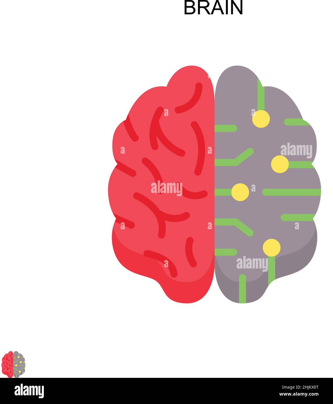 Brain Simple vector icon. Illustration symbol design template for web ...