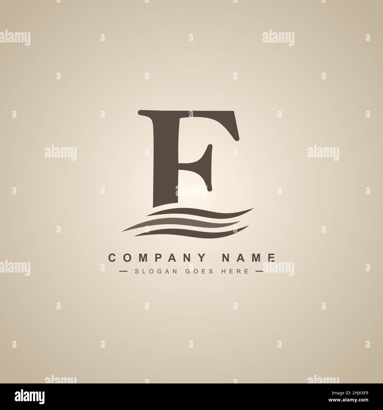 Initial Letter E Logo - Minimal Vector Logo for Letter - Monogram Vector Logo Template for Business Name Initials Stock Vector