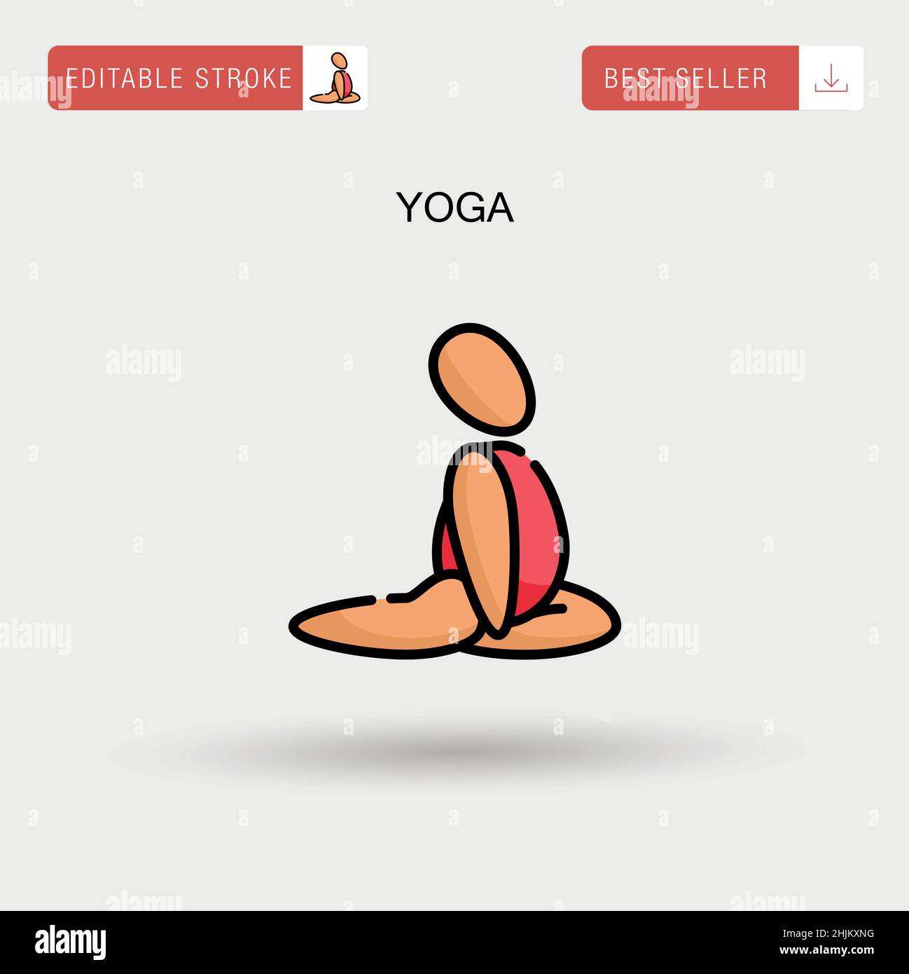 Yoga Simple vector icon Stock Vector Image & Art - Alamy