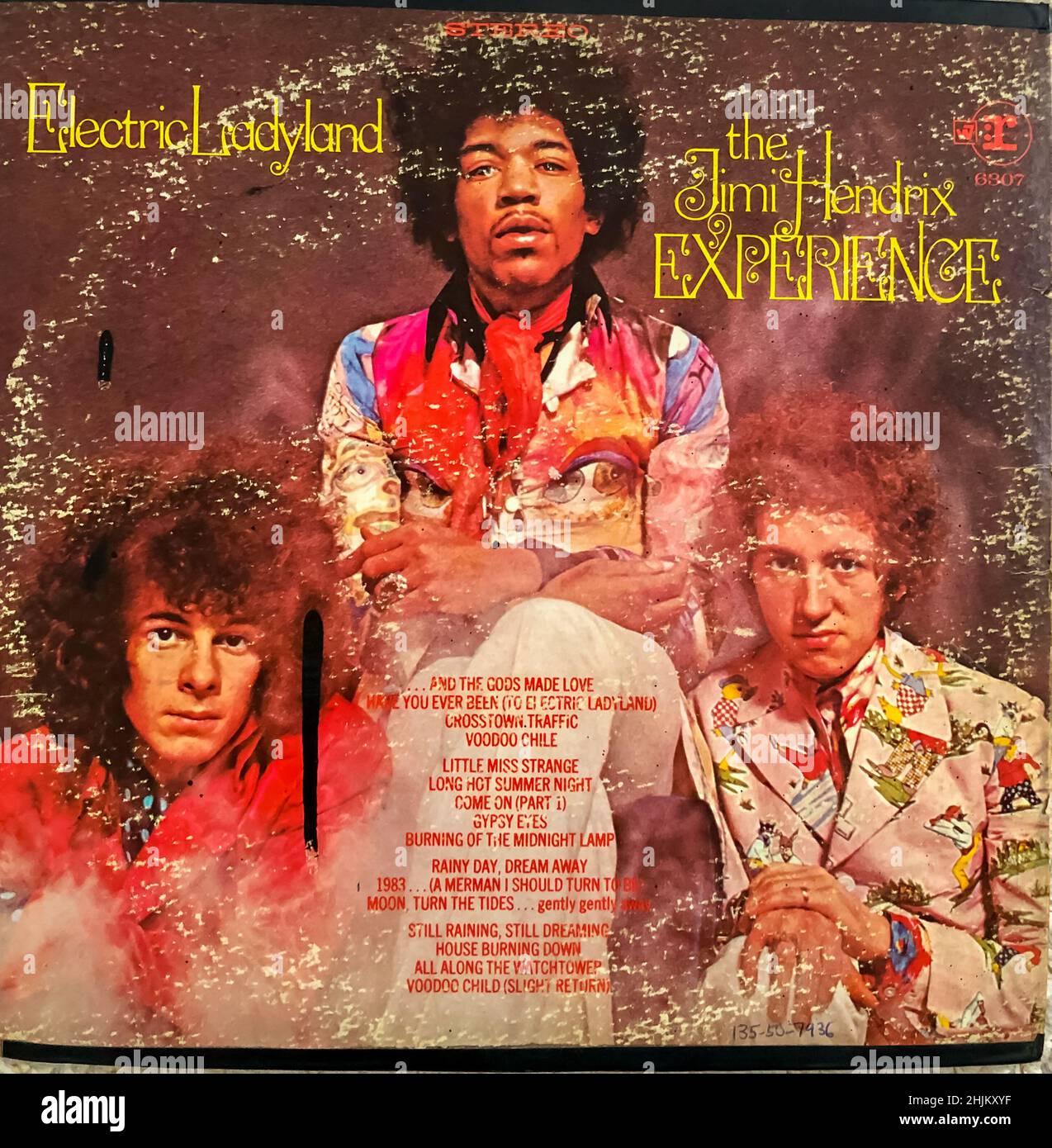 Jimi Hendrix, Electric Ladyland, Album Music Collection, Warner Rerise Records, 1960s rock album cover, classic rock vinyl albums, vintage covers Stock Photo