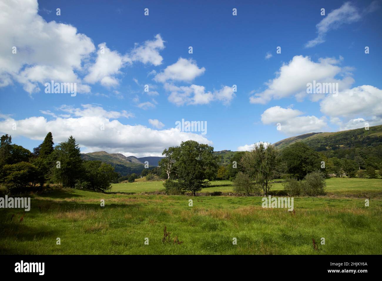 under loughrigg river rothay valley near ambleside lake district, cumbria, england, uk Stock Photo