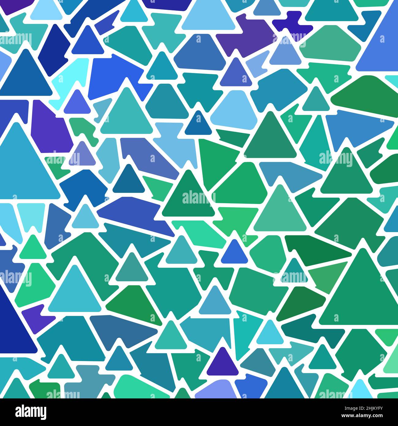 abstract vector stained-glass mosaic background - green and blue ...