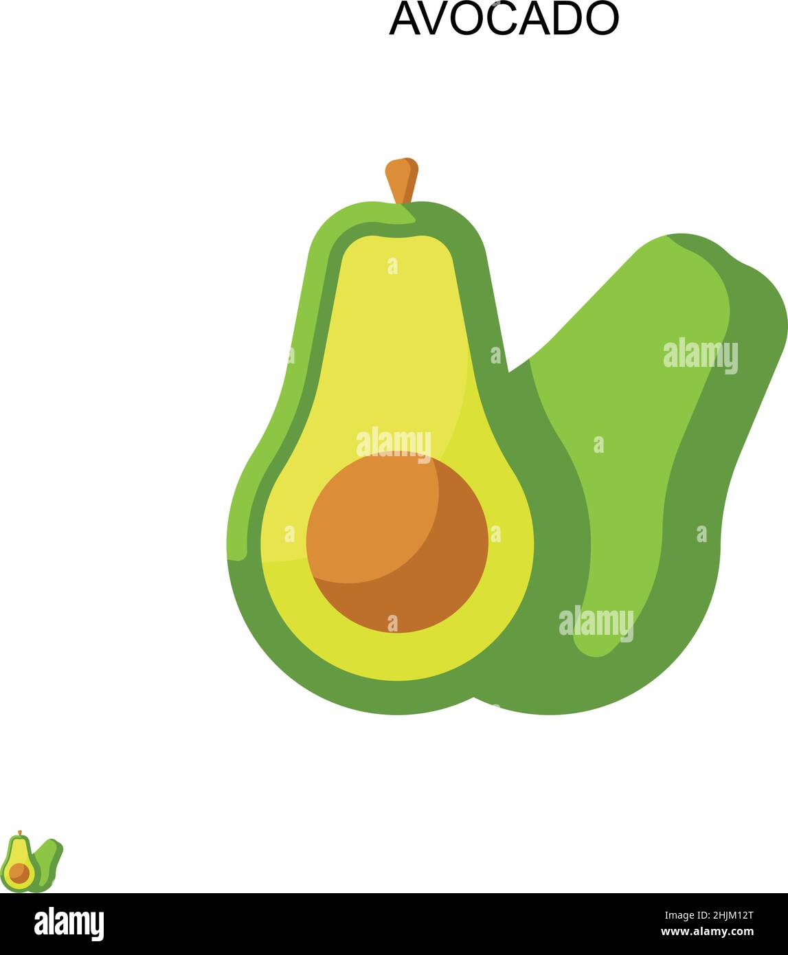 Avocado Simple vector icon. Illustration symbol design template for web ...