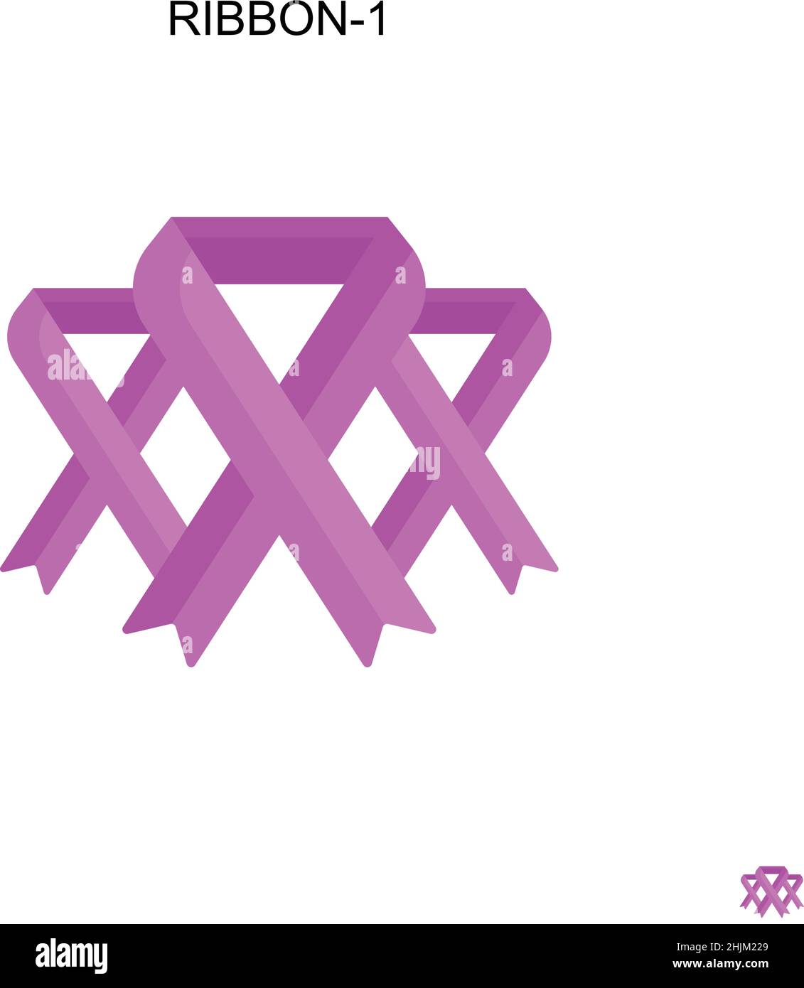 Ribbon-1 Simple vector icon. Illustration symbol design template for ...