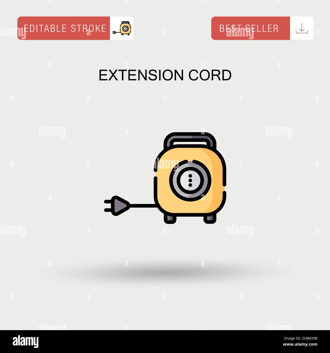 Extension cord Simple vector icon Stock Vector Image & Art - Alamy