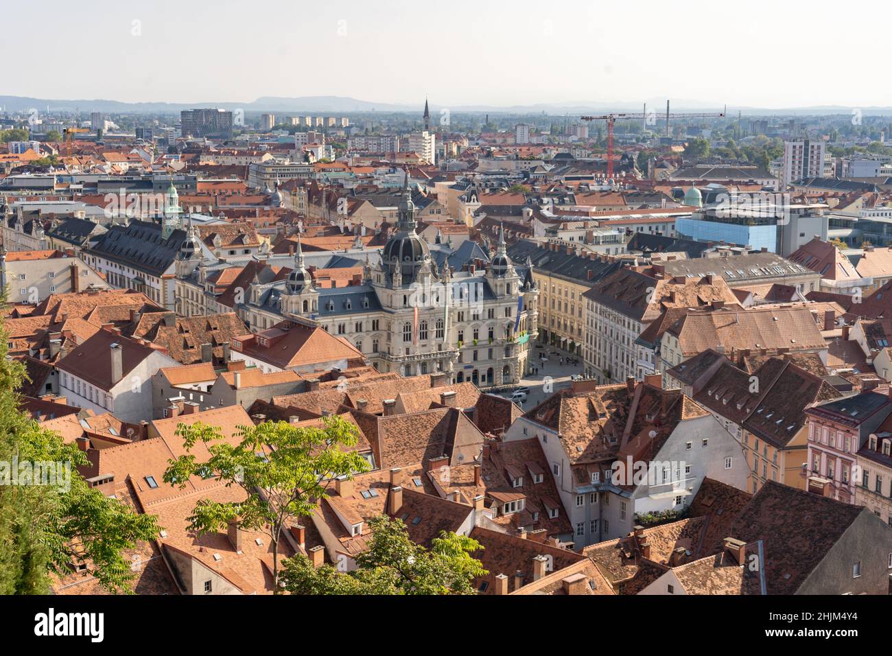 Graz, Austria - September 26, 2021:Aerial view of Graz city hall in ...