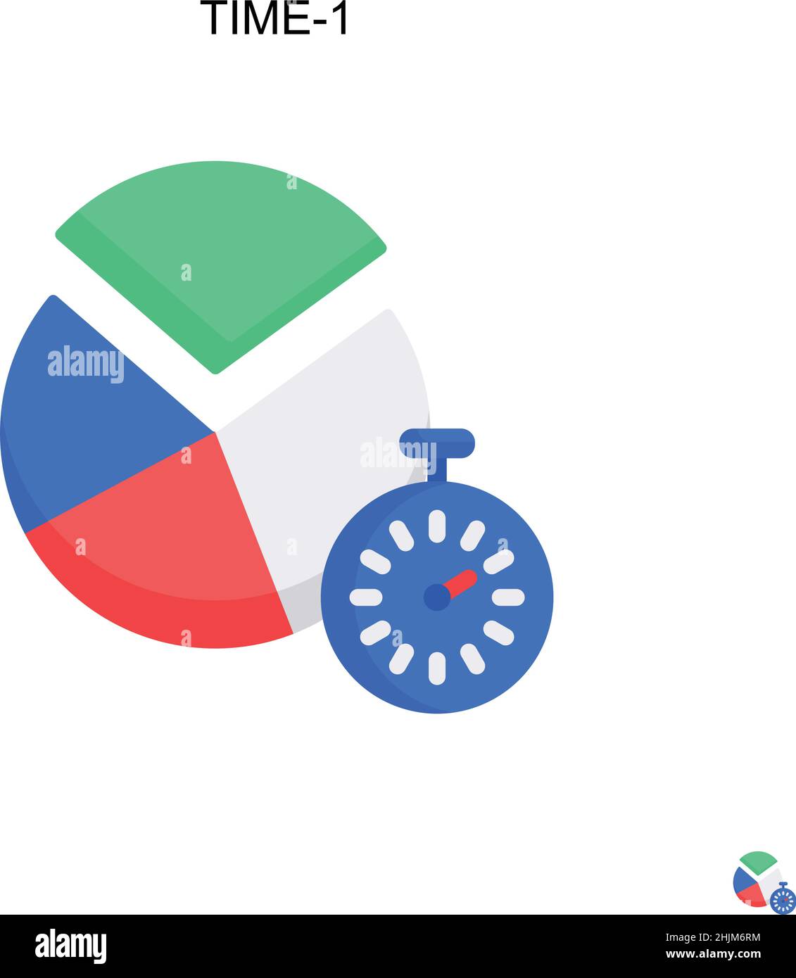Time-1 Simple vector icon. Illustration symbol design template for web ...