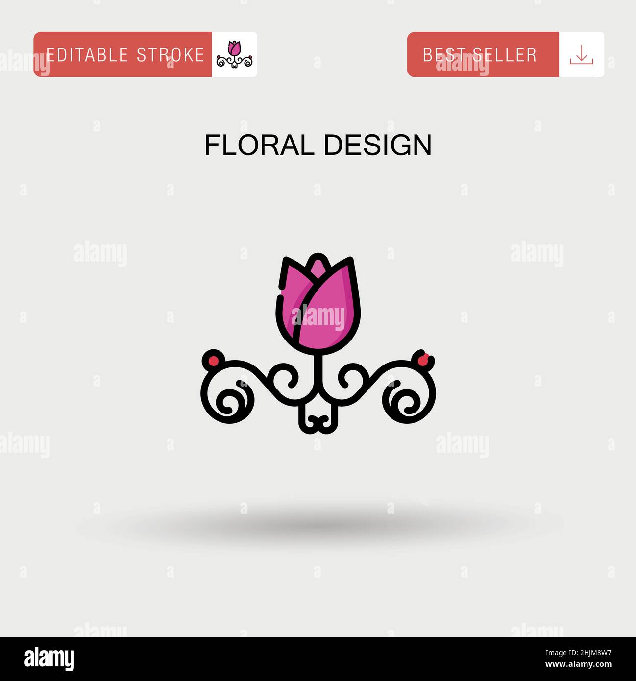 Floral design Simple vector icon Stock Vector Image & Art - Alamy
