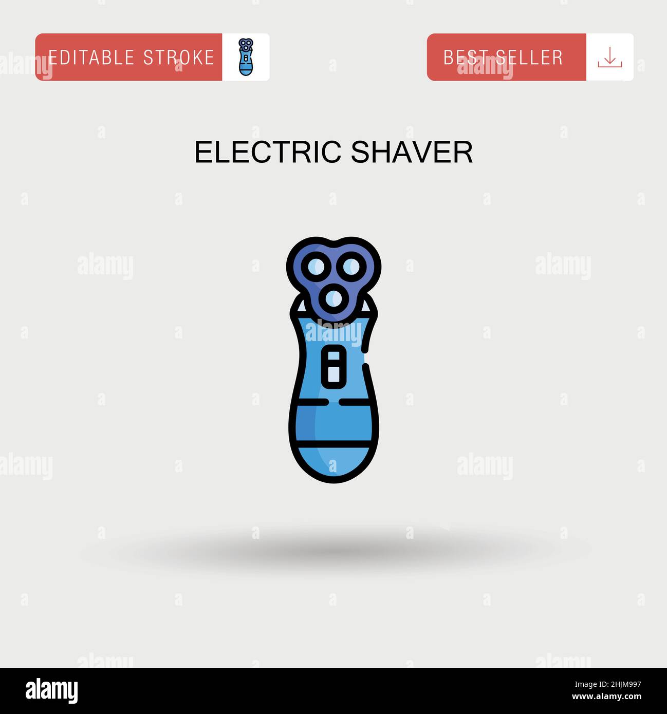 Electric shaver Simple vector icon. Stock Vector