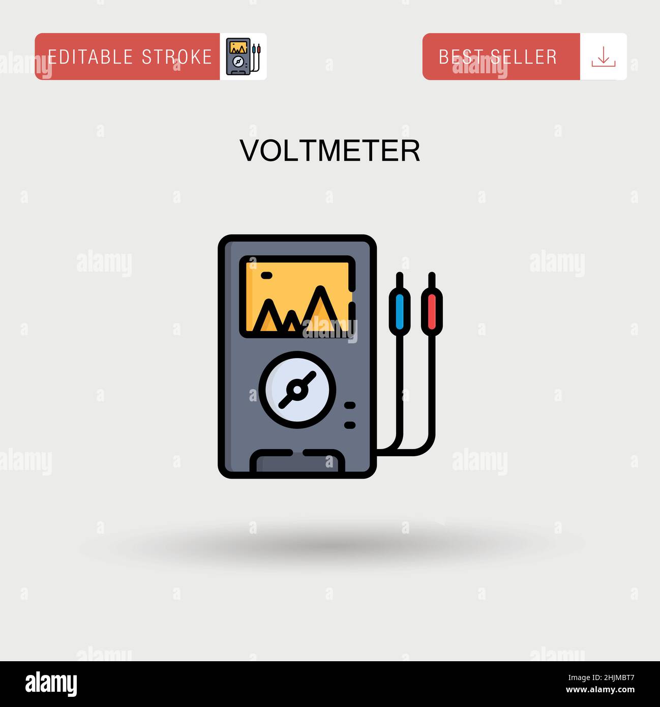 Voltmeter Simple vector icon Stock Vector Image & Art Alamy