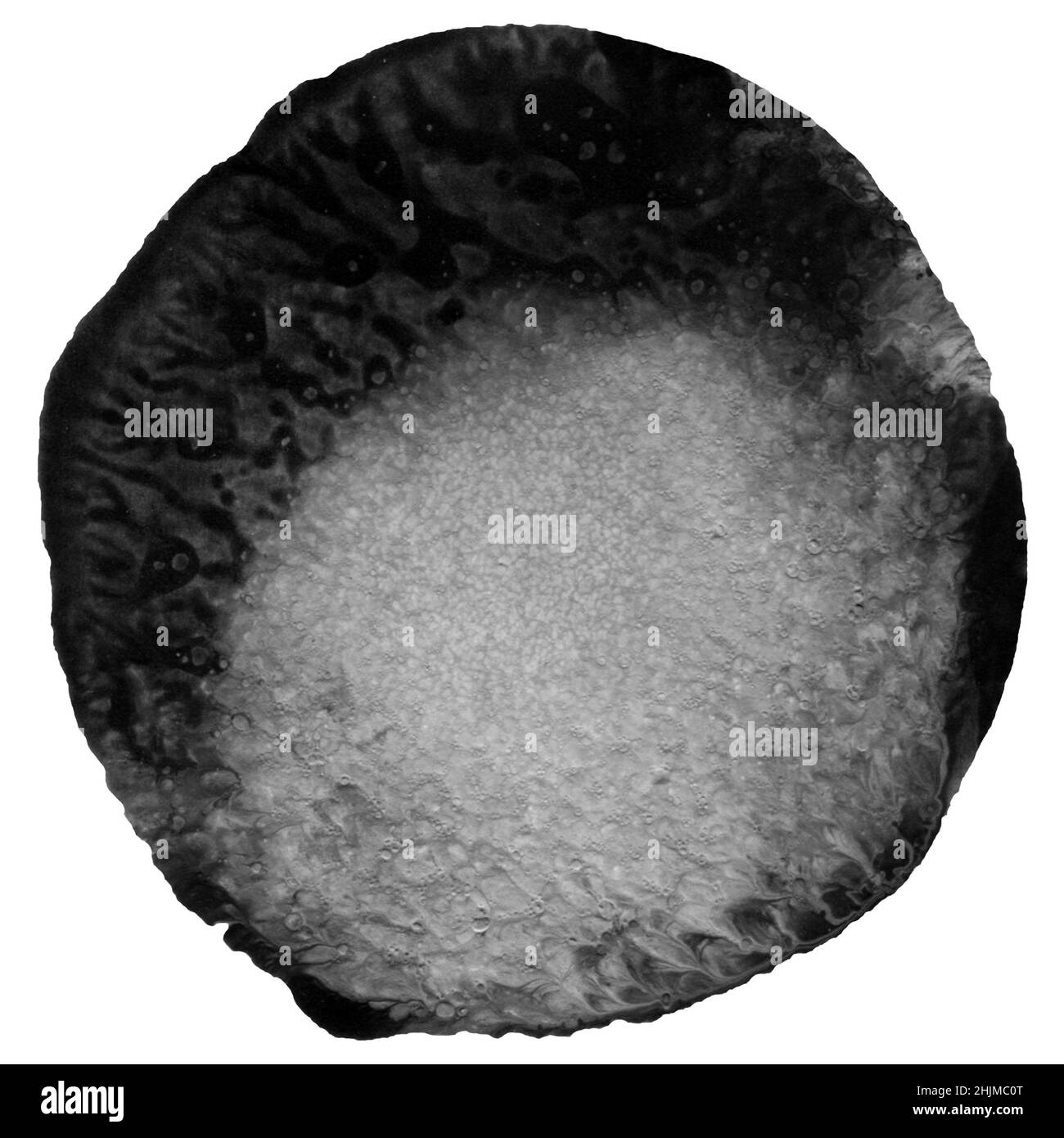 Round Ink Drop Watercolor black-grey round ink drops isolated on white paper. Perfect ...