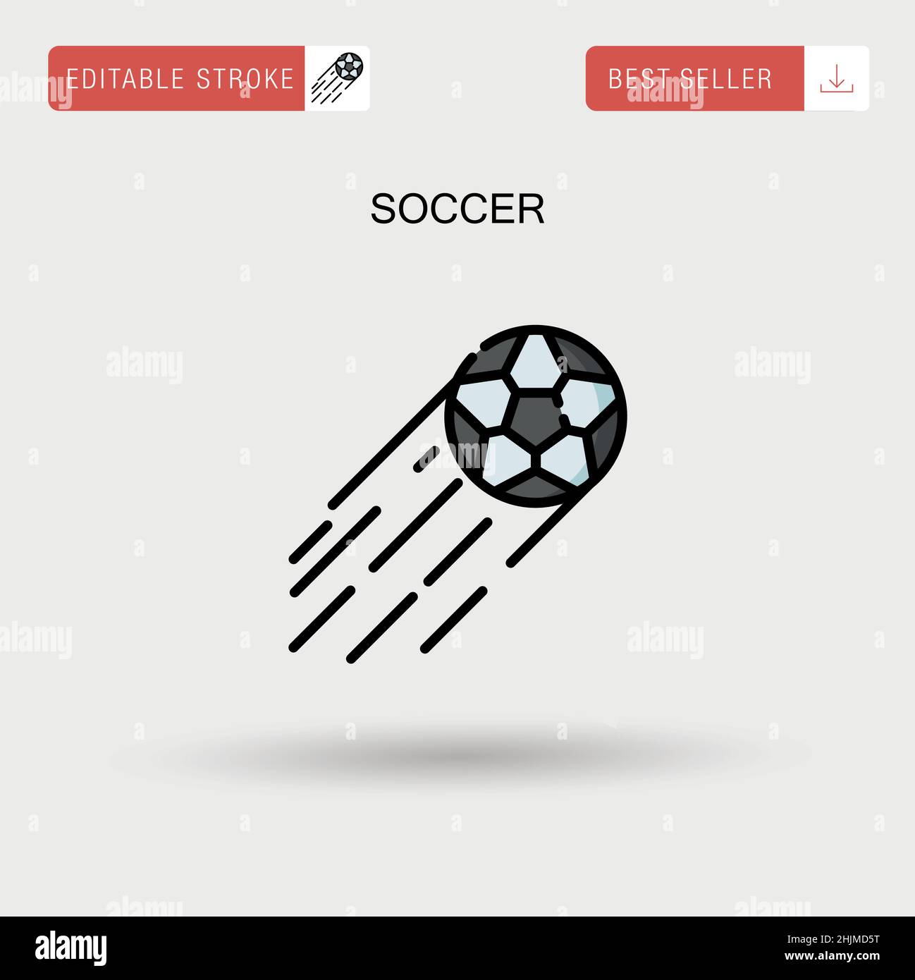 Soccer Simple vector icon. Stock Vector