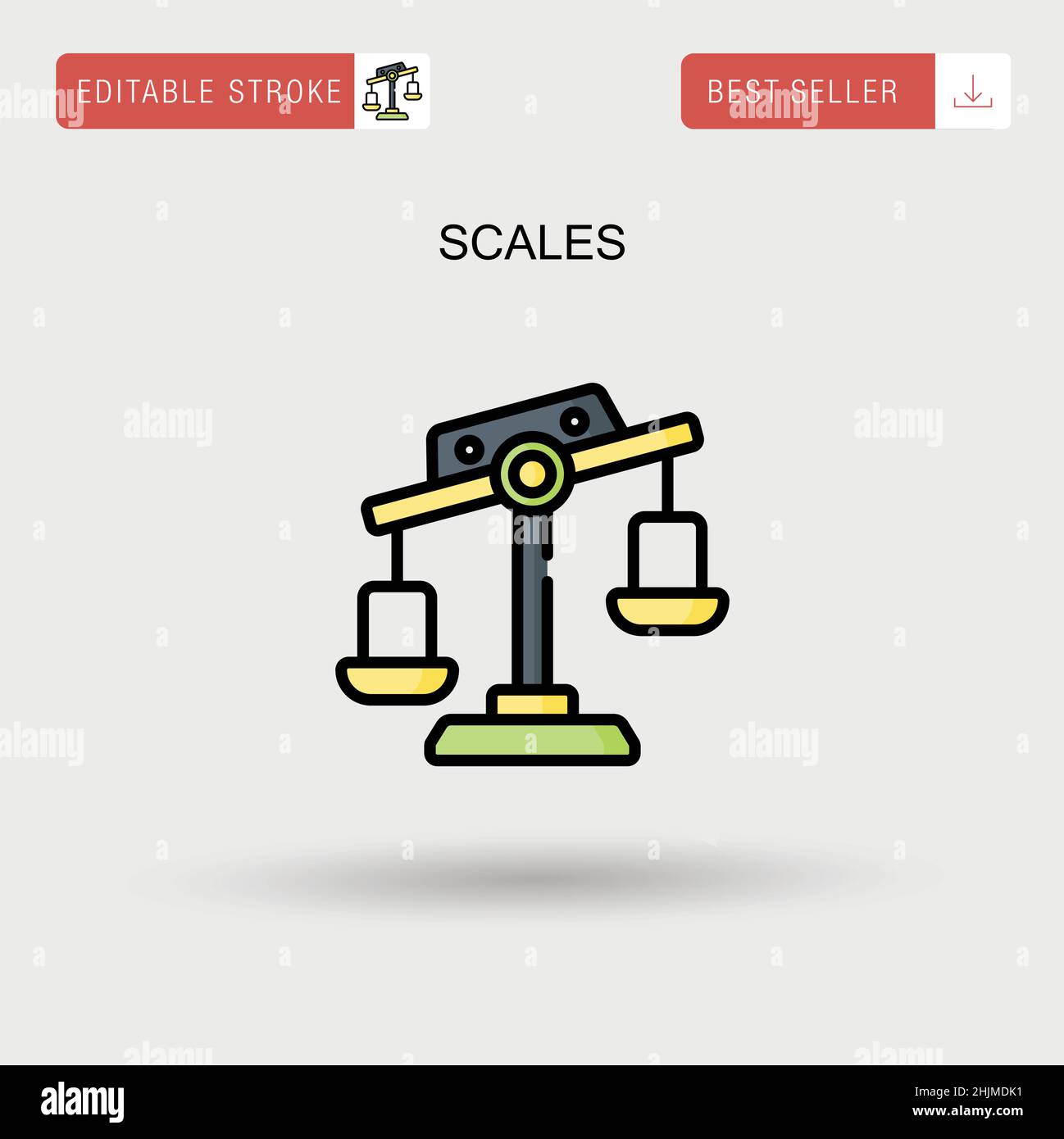Scales Simple vector icon Stock Vector Image & Art Alamy
