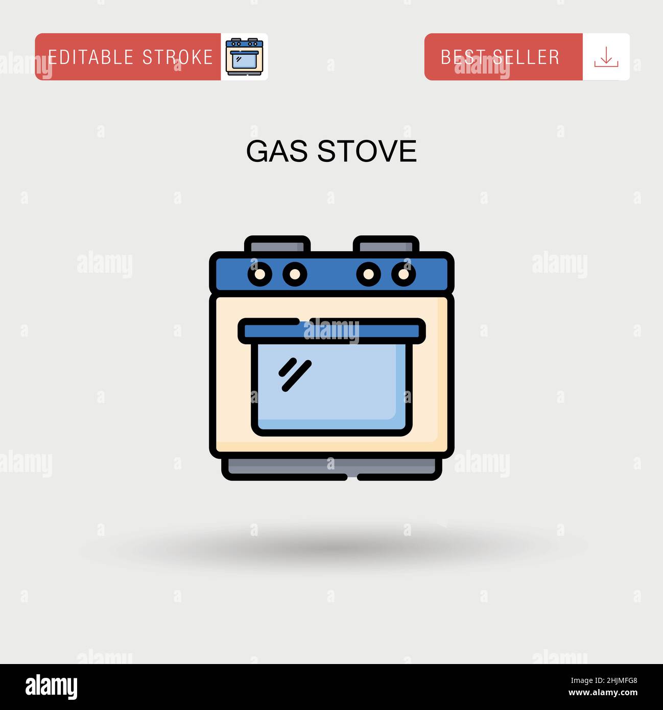 Gas stove Simple vector icon Stock Vector Image & Art Alamy