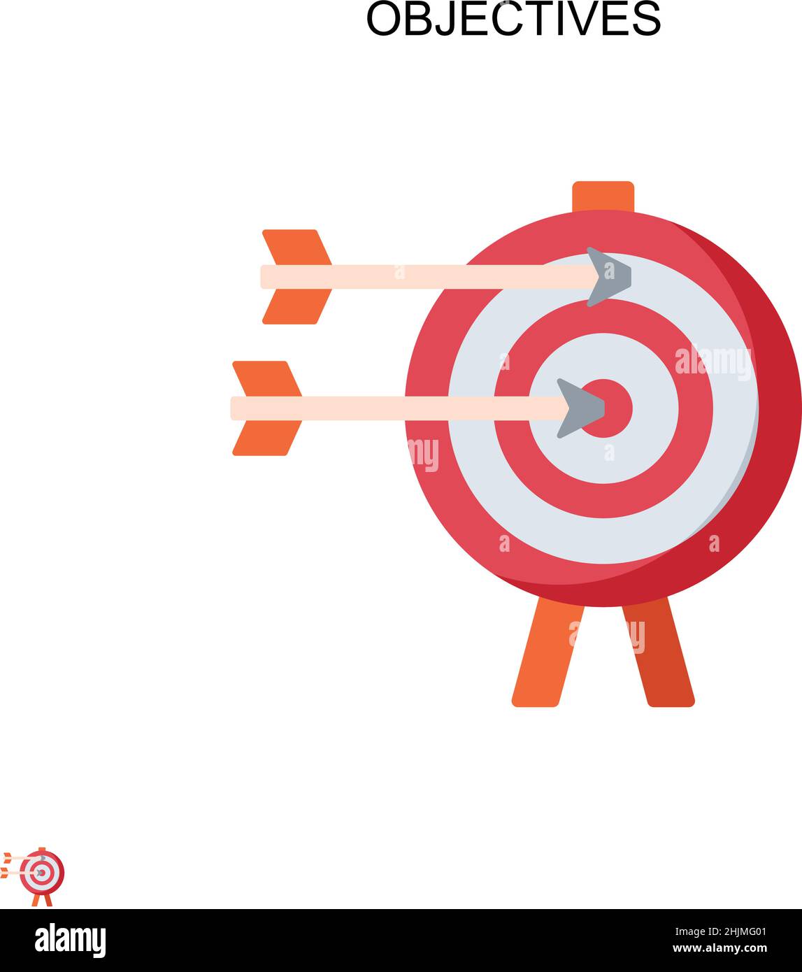 Objectives Simple vector icon. Illustration symbol design template for ...