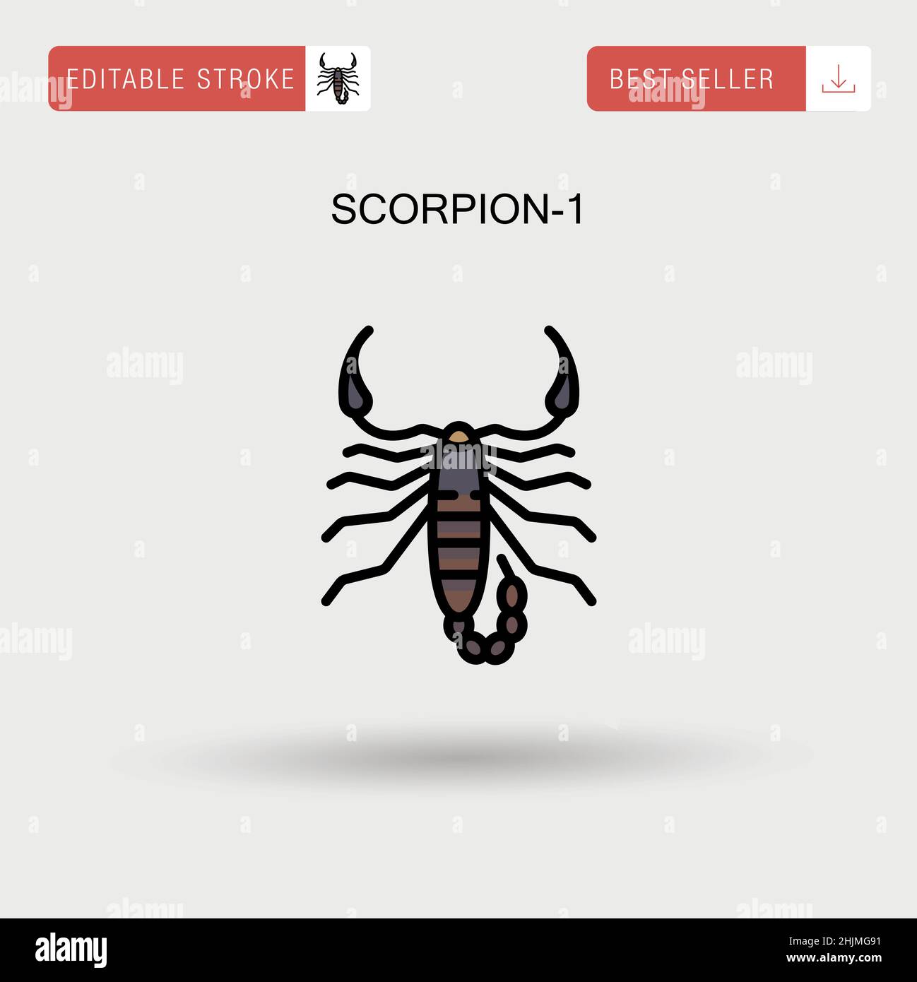 Scorpion-1 Simple vector icon Stock Vector Image & Art - Alamy