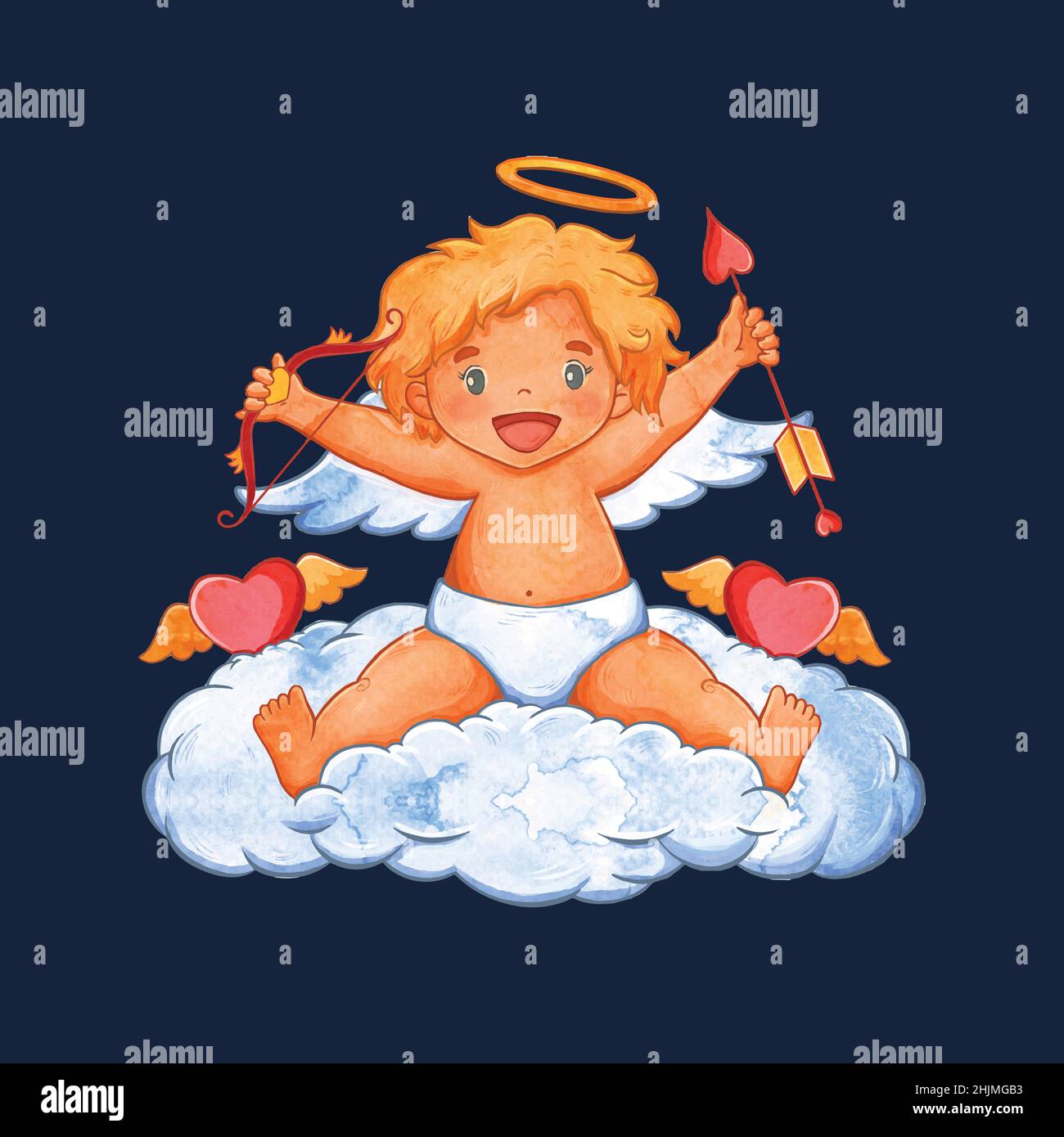 Cupid flying Stock Vector Images - Page 3 - Alamy