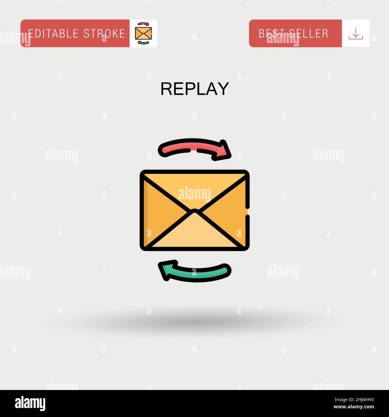 Replay button icon hi-res stock photography and images - Alamy