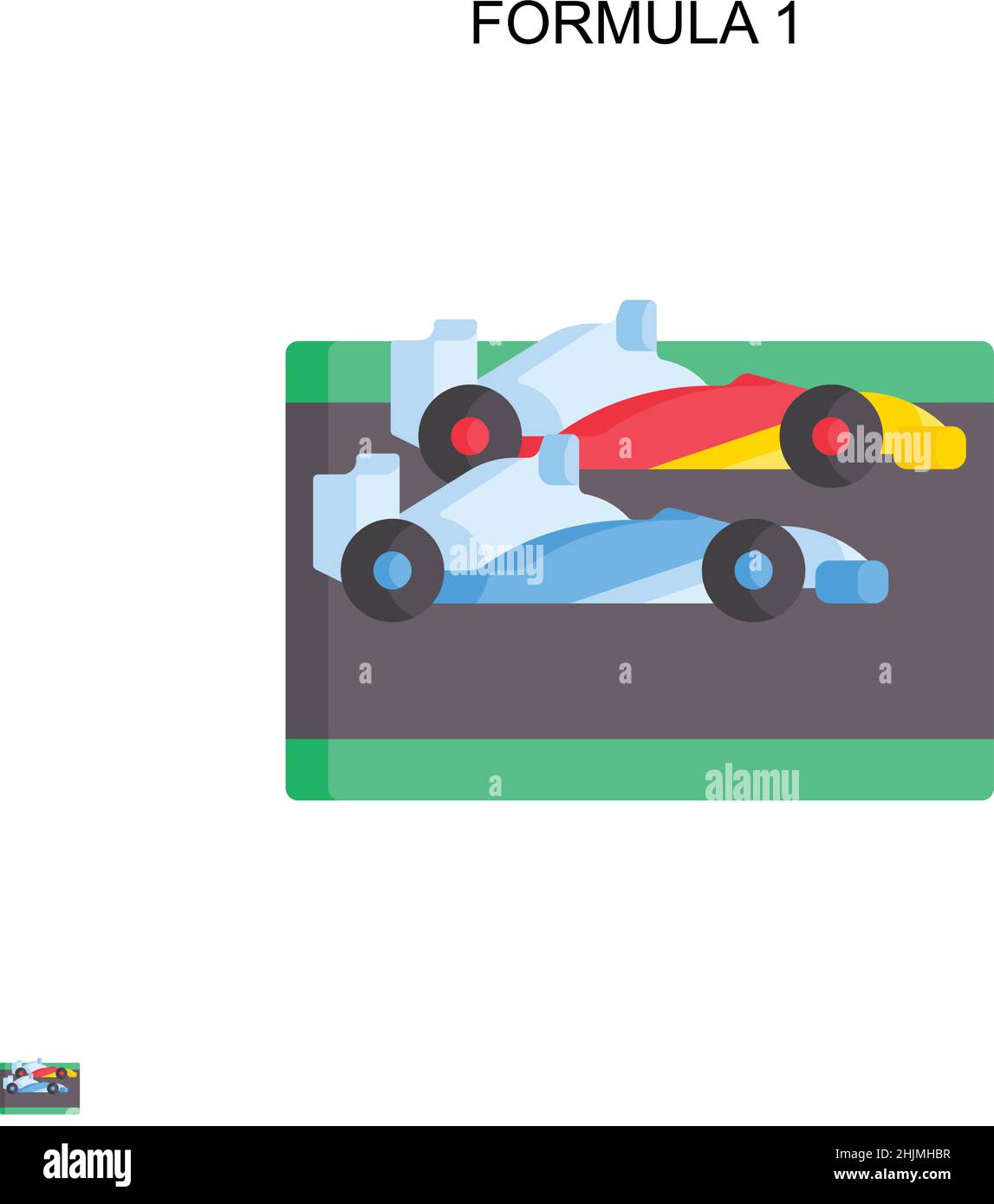 Formula 1 Simple vector icon. Illustration symbol design template for web mobile UI element. Stock Vector