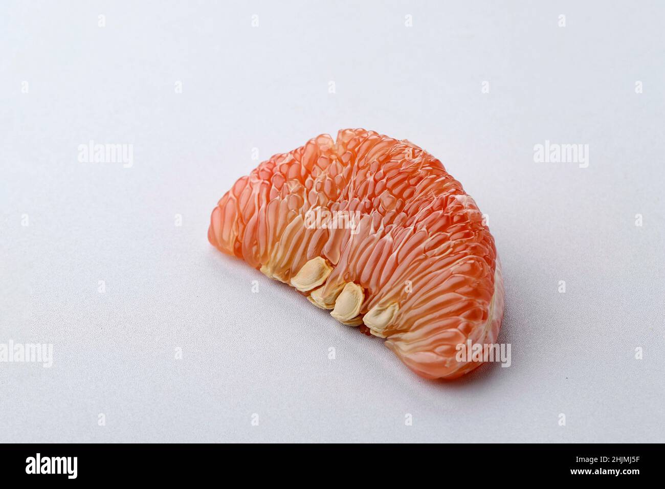 Jeruk Bali, Balinese Pomelo Grapefruit Isolated on White. Copy Space Stock Photo