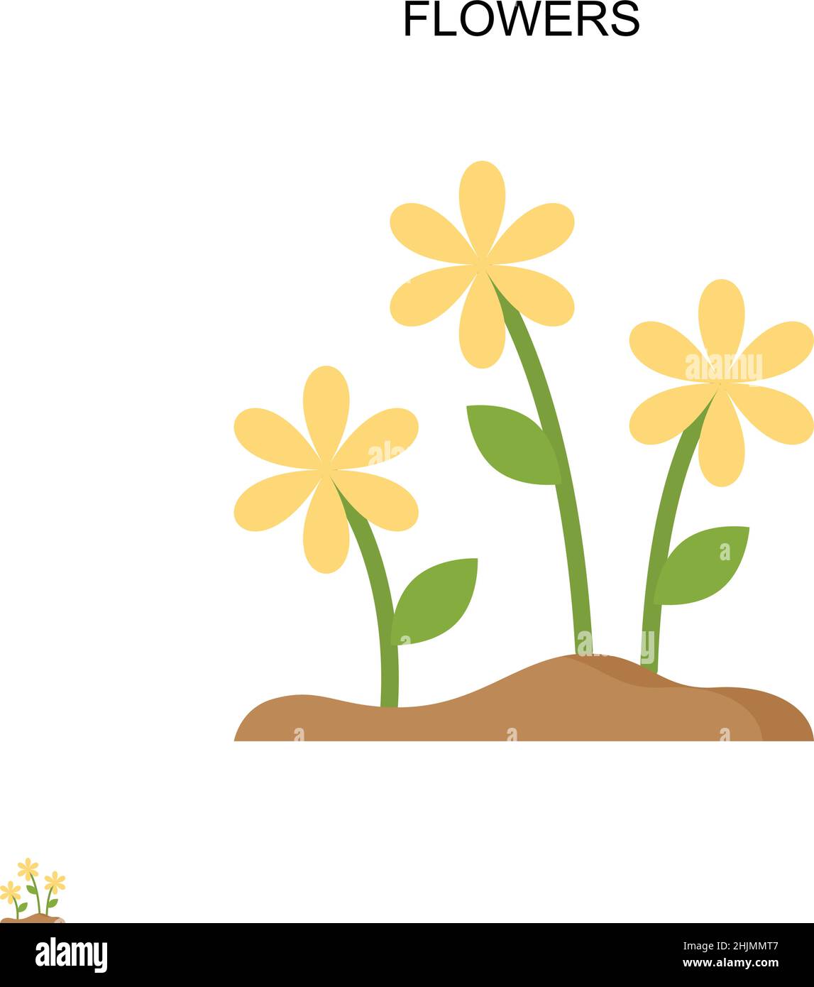Flowers Simple vector icon. Illustration symbol design template for web ...