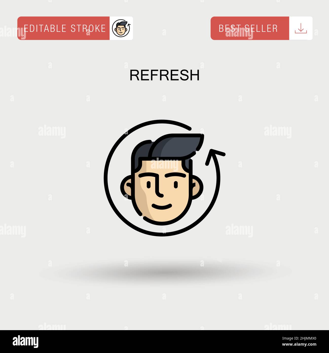Refresh Simple vector icon. Stock Vector