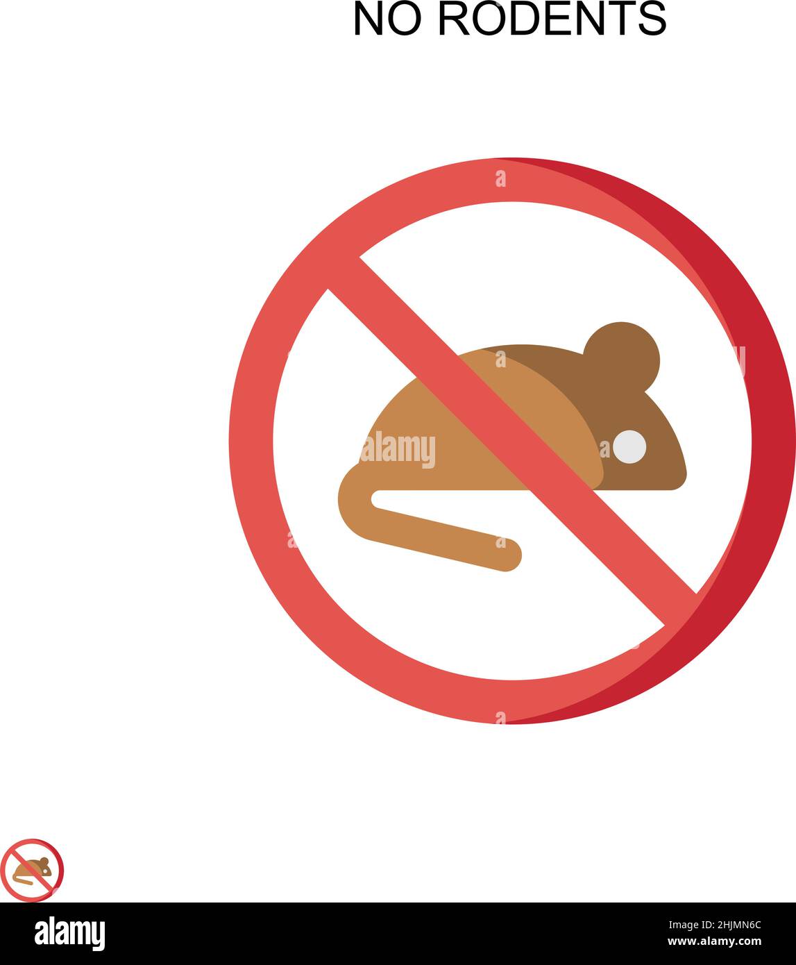 No rodents Simple vector icon. Illustration symbol design template for web mobile UI element. Stock Vector