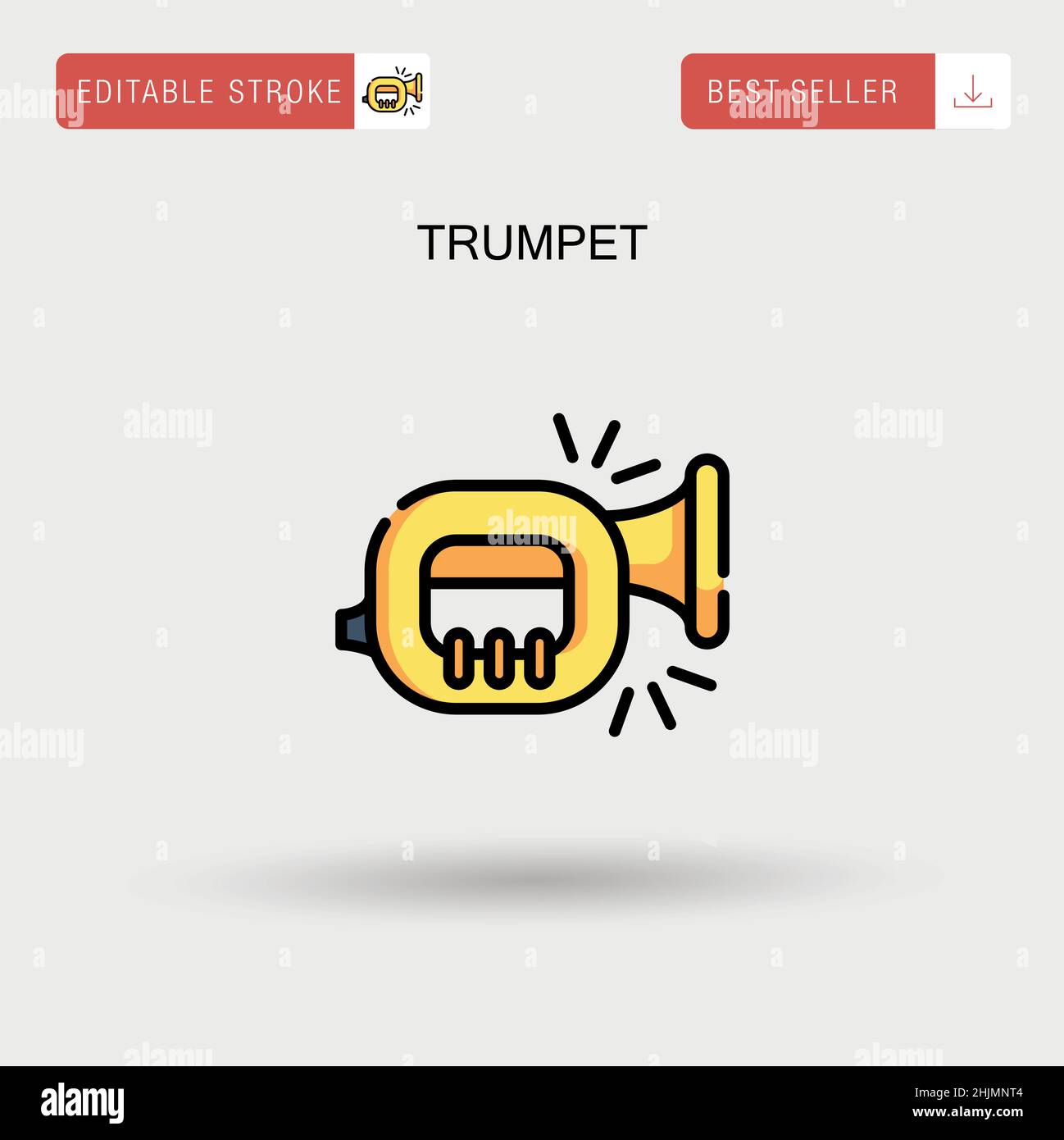Trumpet player white background Stock Vector Images - Alamy