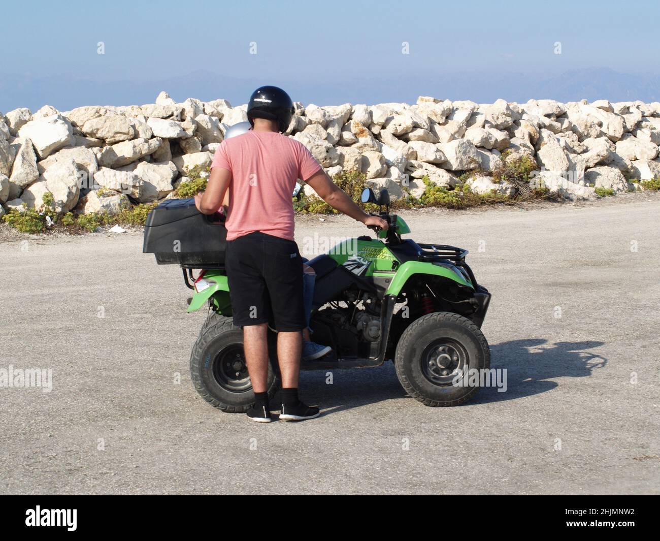 Quad bike rental in Corfu, Greece Stock Photo Alamy