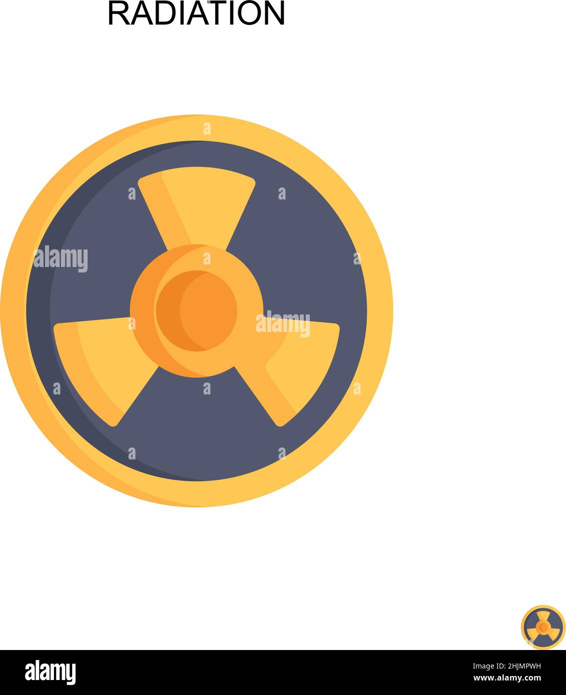 Radiation Simple vector icon. Illustration symbol design template for web mobile UI element. Stock Vector