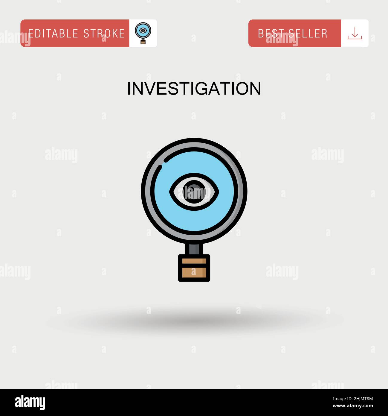 Investigation Simple vector icon. Stock Vector