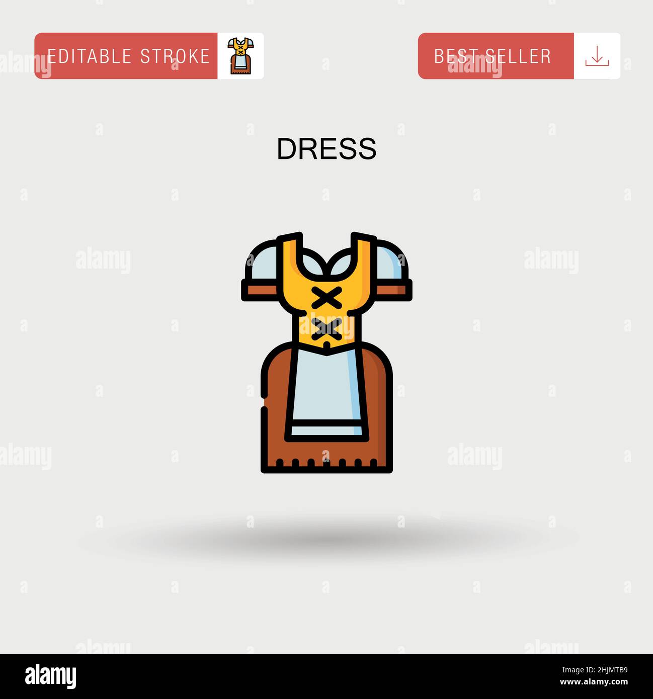 Dress Simple vector icon Stock Vector Image & Art - Alamy