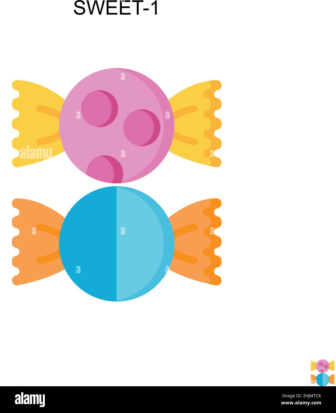 Sweet-1 Simple vector icon. Illustration symbol design template for web ...