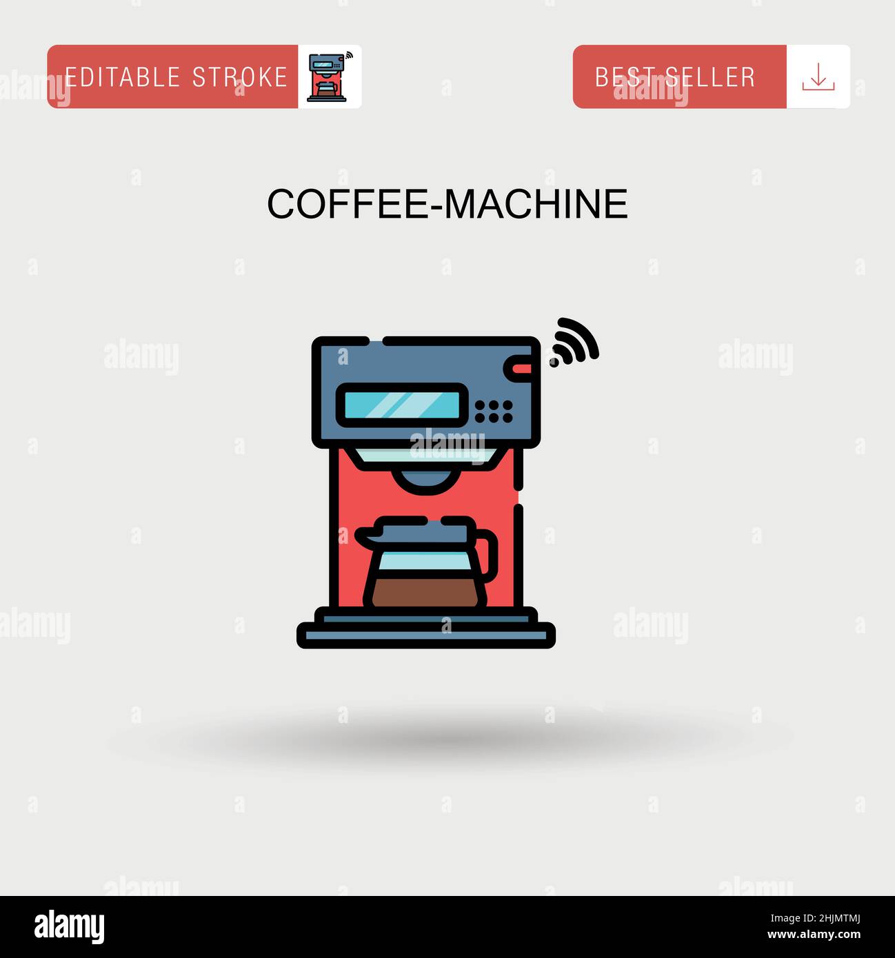 Coffee-machine Simple vector icon Stock Vector Image & Art - Alamy