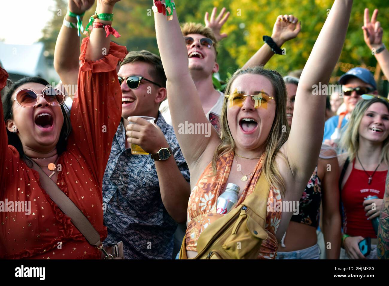 September 03, 2021 - BottleRock Festival, Napa, California - BottleRock Music Festival Crowd Having Fun Stock Photo