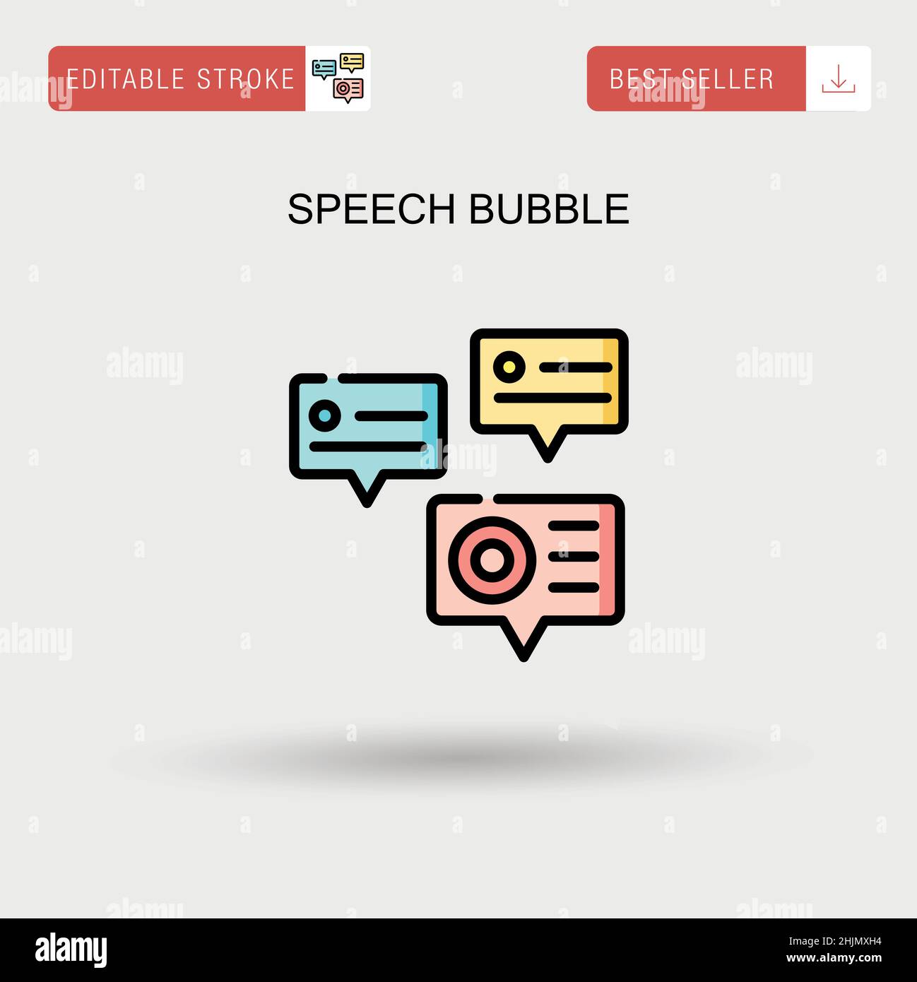 Speech bubble Simple vector icon Stock Vector Image & Art - Alamy