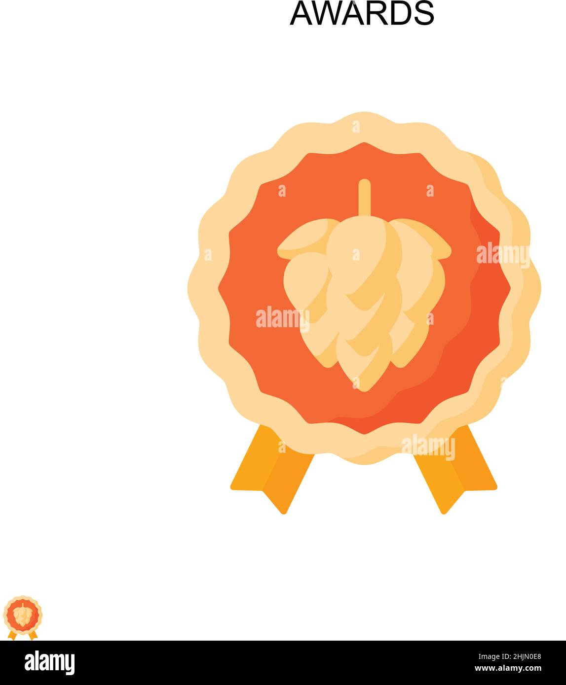 Awards Simple vector icon. Illustration symbol design template for web mobile UI element. Stock Vector